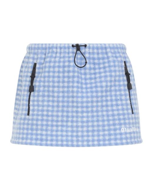 Miu Miu Blue Short Skirts