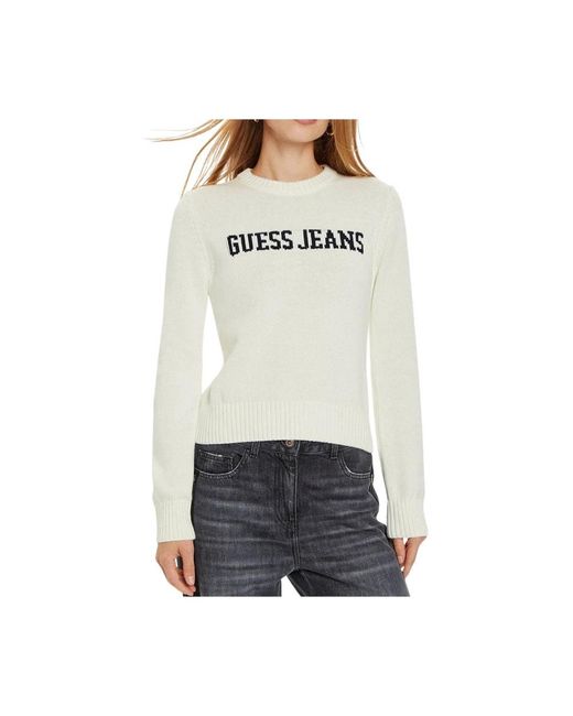 Guess Gray Round-Neck Knitwear