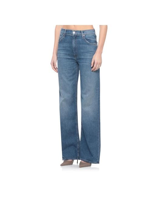 Mother Blue Wide Jeans