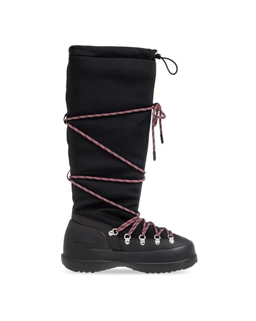 Moon Boot Schoenen ,Zwart ,Leer Mb Luna Boot Extra in het Black
