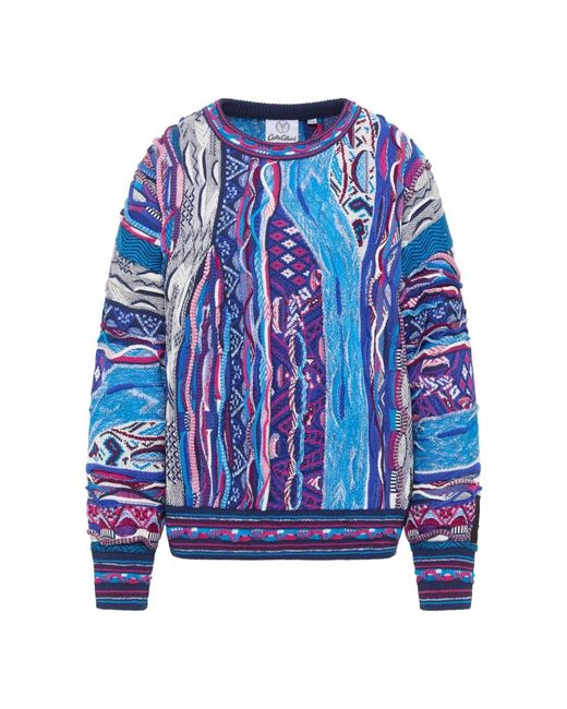 carlo colucci Blue Round-Neck Knitwear