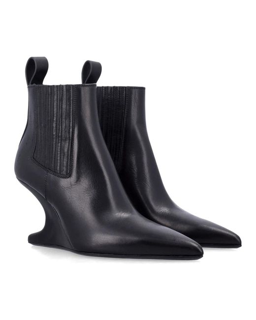 Rick Owens Blue Heeled Boots