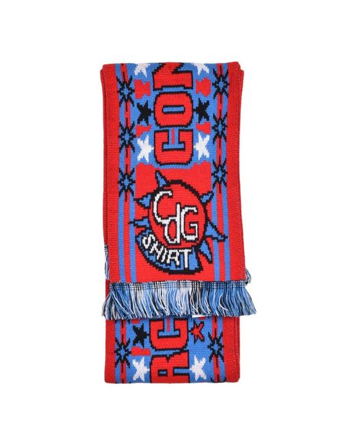 Comme des Garçons Red Winter Scarves for men