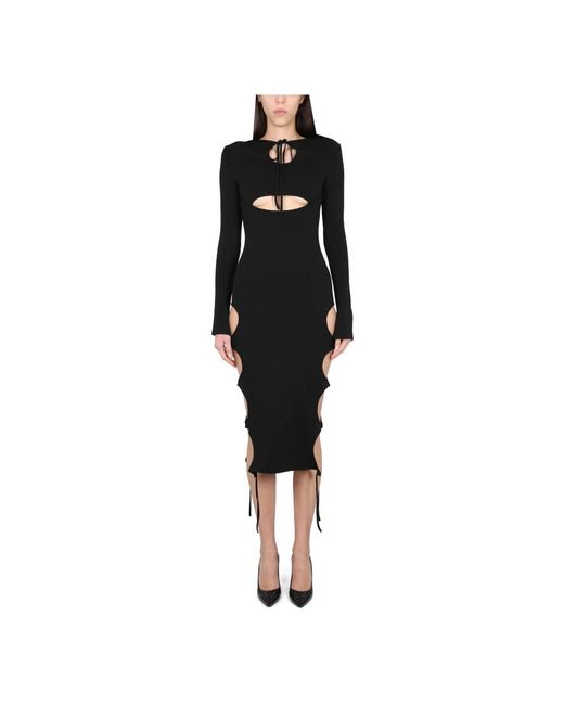 ANDREA ADAMO Black Midi Dresses