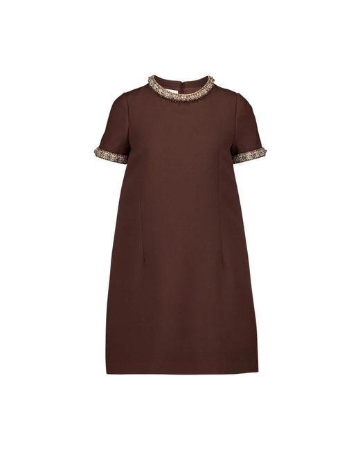 Valentino Garavani Brown Short Dresses