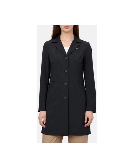 Single-Breasted Coats Blauer de color Black