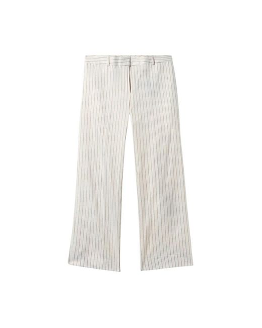 Brooks Brothers White Wide Trousers