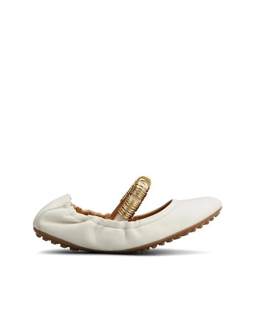 Tod's White Ballet Flats