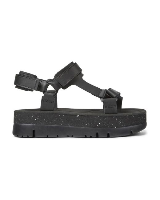 Flat Sandals di Camper in Black
