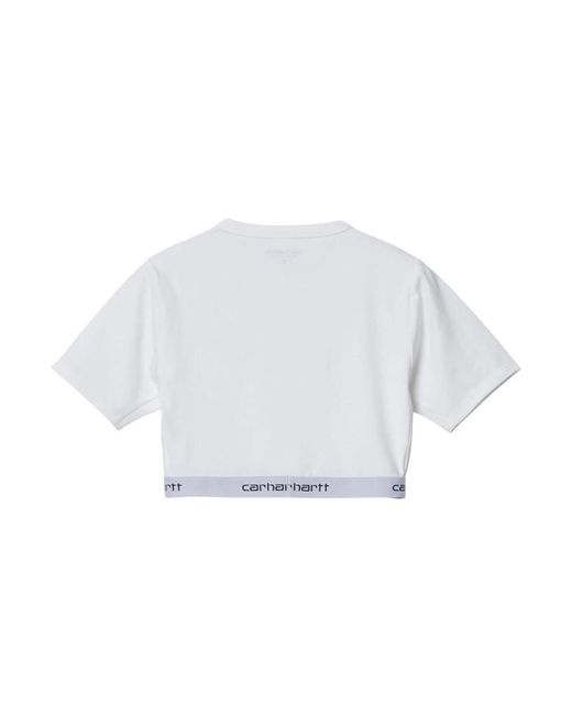 Carhartt White Kurzarm Crop Top