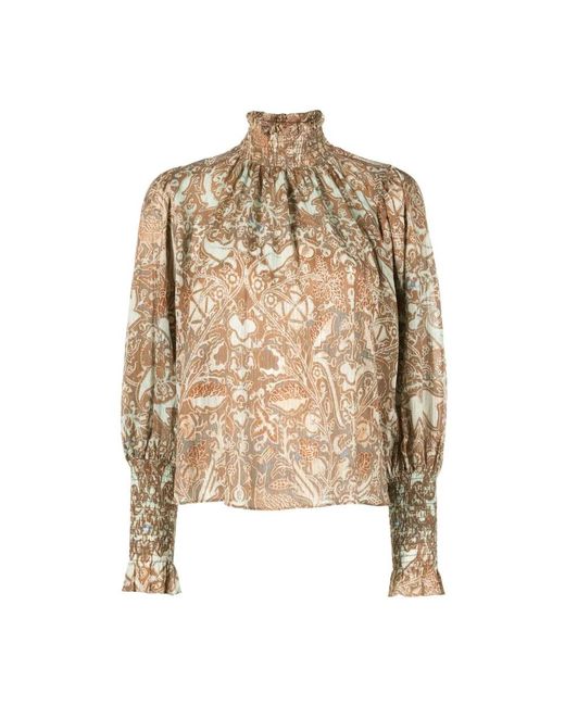 Ulla Johnson Overhemden ,Bruin ,Katoen Casual Blouse in het Natural