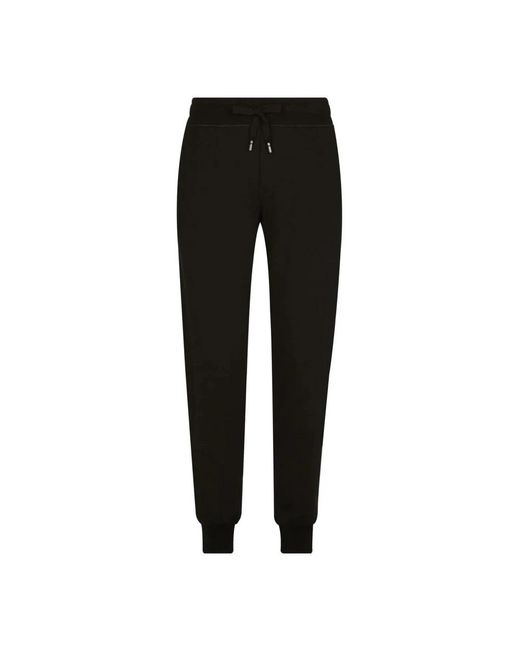 Dolce & Gabbana Black Sweatpants for men