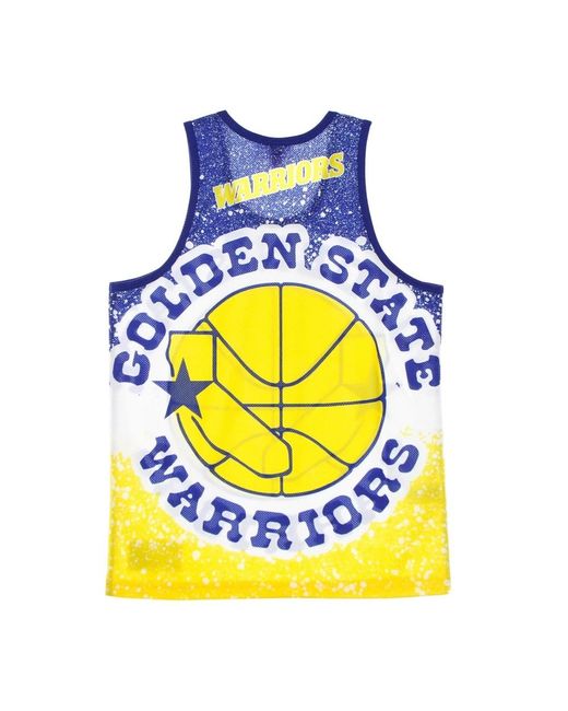Mitchell & Ness Fitness ,Veelkleurig ,Polyester Nba Jumbotron Tank Top in het Yellow voor heren