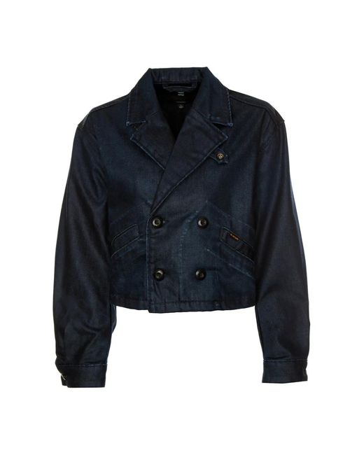 G-Star Jassen ,Blauw ,Cropped Peacoat Jacket in het Blue voor heren