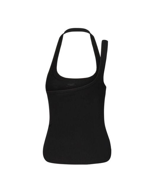 Courreges Sleeveless Tops in het Black