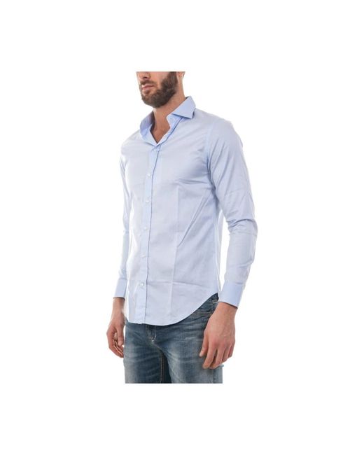 Armani Blue Casual Shirts for men