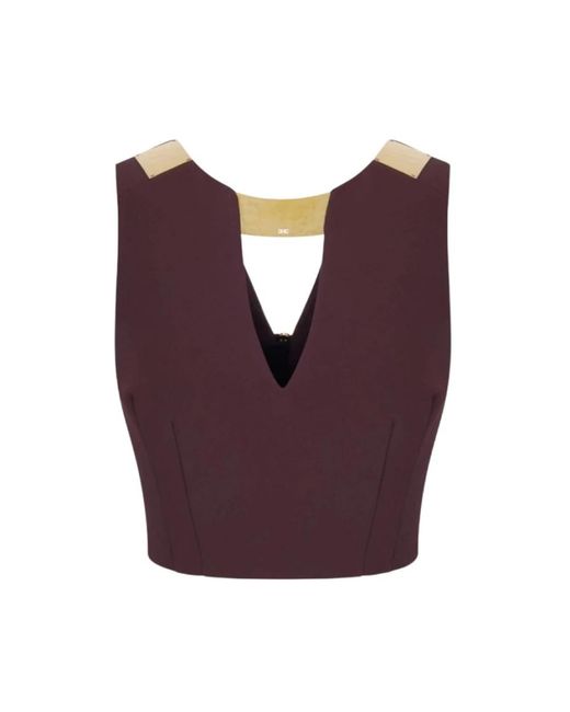 Elisabetta Franchi Purple Sleeveless Tops