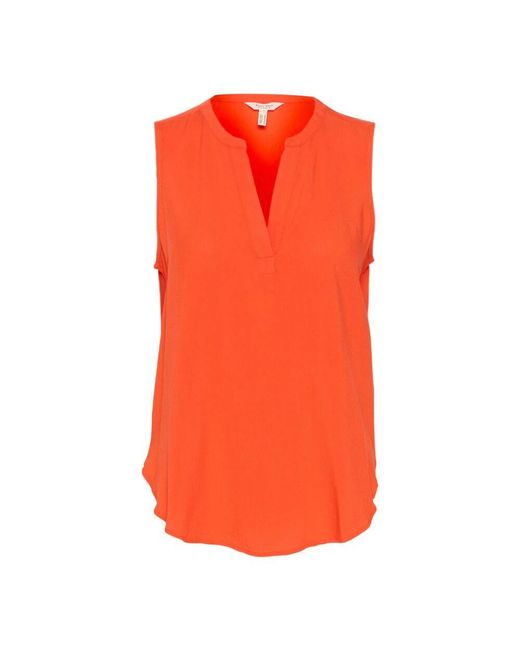 Part Two Orange Darin rote v-ausschnitt bluse