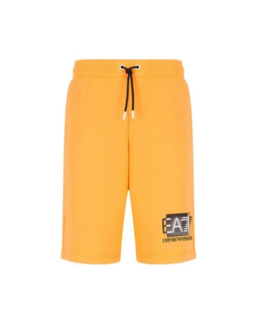 EA7 Yellow Casual Shorts for men