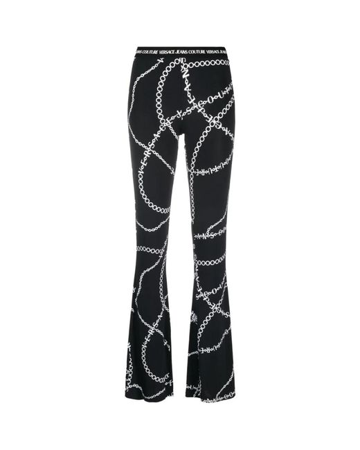 Pantalones anchos y elegantes Versace Jeans Couture de color Black