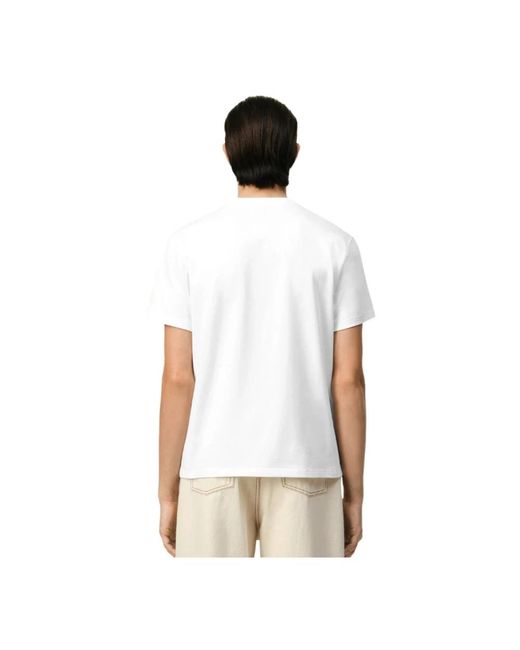 AMI Tops ,Wit ,Katoen Wit Katoenen T-Shirt in het White voor heren