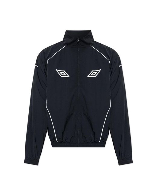 Umbro Jassen ,Zwart ,Polyester Lichtgewicht Jack Met Opstaande Kraag in het Blue voor heren