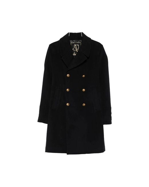 Sealup Double-Breasted Coats in het Black voor heren