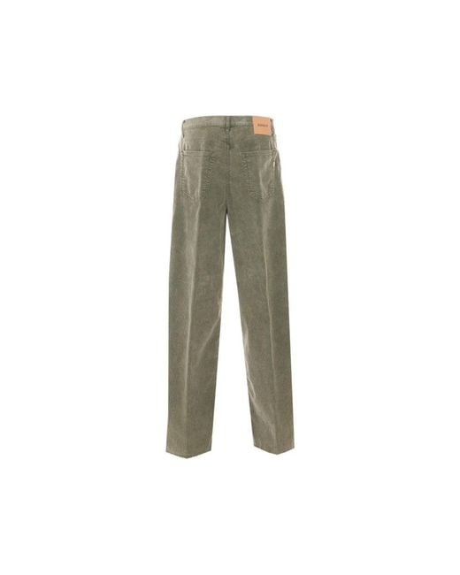 Dondup Green Straight Trousers