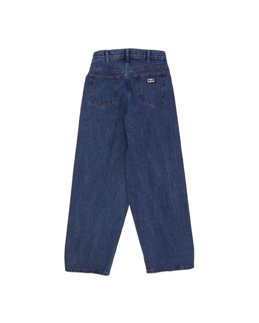 Obey Blue Loose Fit Jeans for men