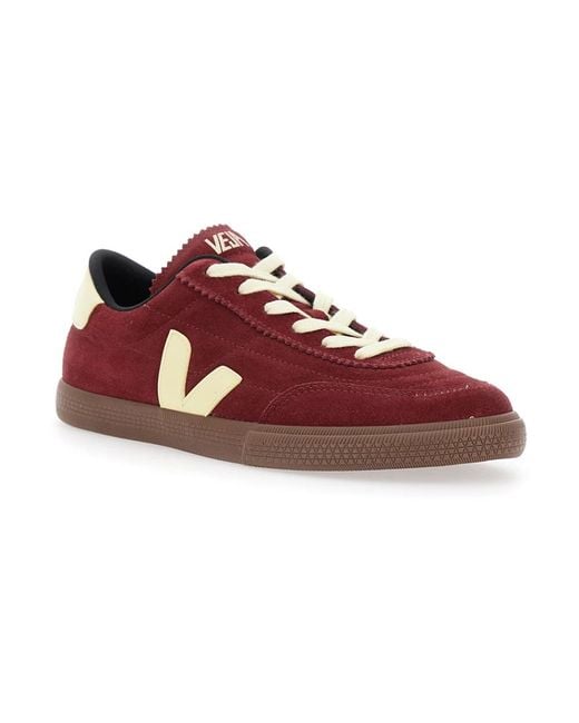 Veja Red Bordeaux Logo Sneakers for men