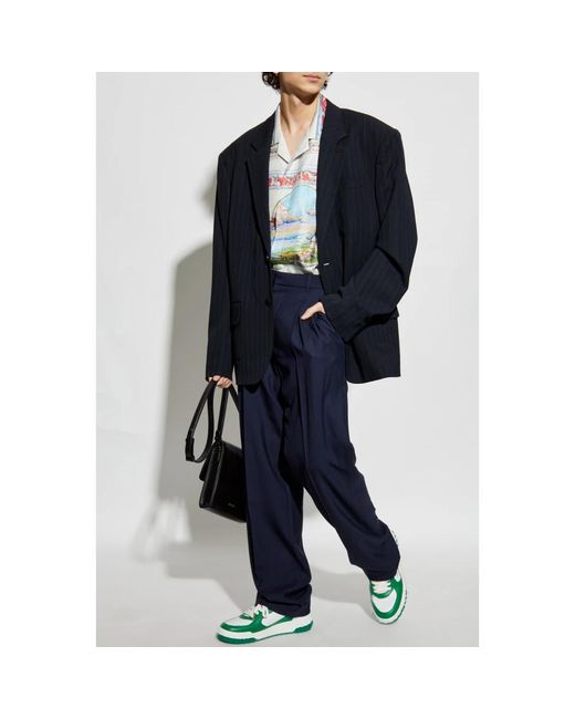 Casablanca Blue Straight Trousers for men