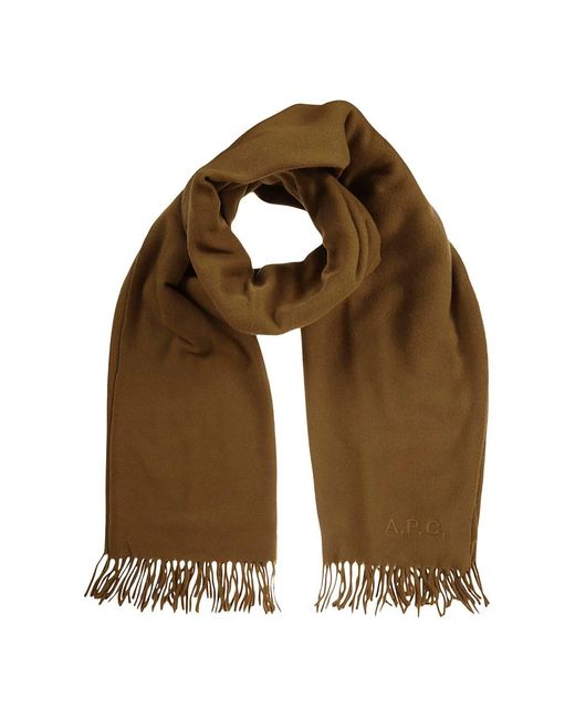 A.P.C. Green Winter Scarves for men