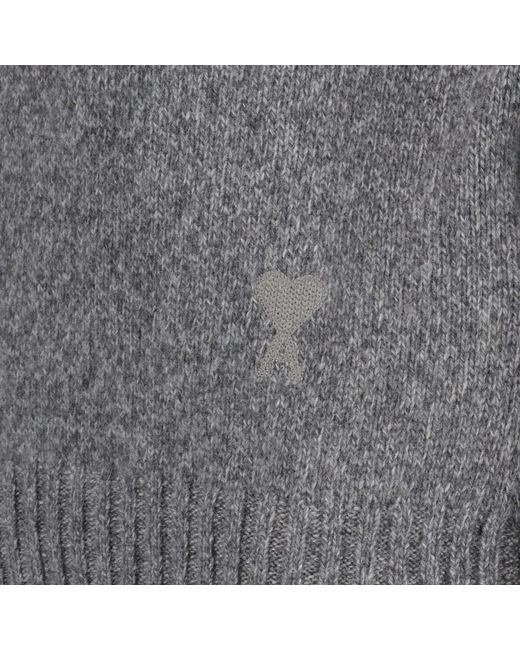 AMI Gray Kaschmirpullover mit rundhalsausschnitt
