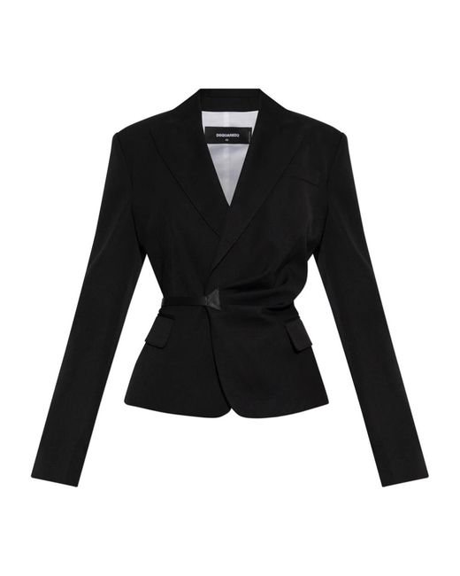 DSquared² Blazer Met Ceintuur in het Black
