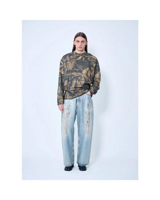 Acne Camouflage Crewneck T-Shirt in Gray für Herren