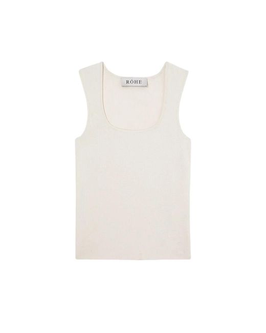Rohe Off-white bustier strick top