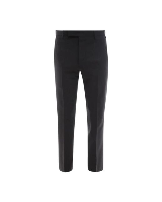 PT Torino Hose aus reiner schurwolle mit knopf- und reißverschluss in Black für Herren