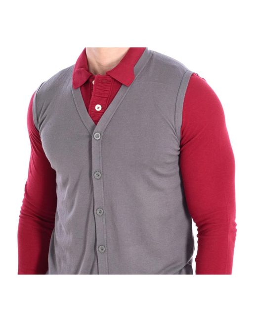 Vests di Benetton in Red da Uomo