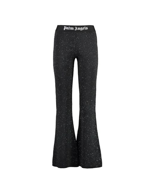 Palm Angels Wide Trousers in het Black
