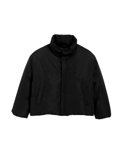 AMI Jassen ,Zwart ,Veste Taffetas Ami De Cœur in het Black voor heren