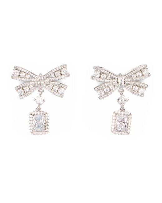 Self-Portrait White Earrings