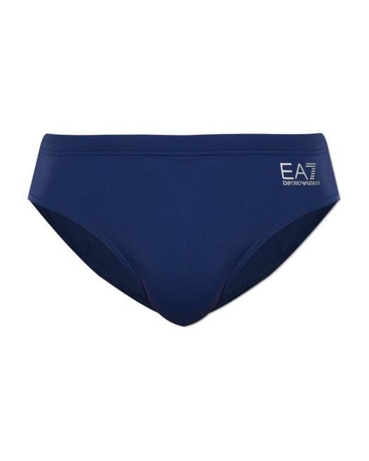 EA7 Badmode ,Blauw ,Polyester Zwemboxers in het Blue voor heren