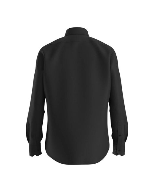 HUGO Overhemden ,Zwart ,Regular Fit Twill Overhemd Met Performance Stretch in het Blue voor heren