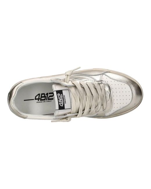 4b12 White Hyper Sneaker