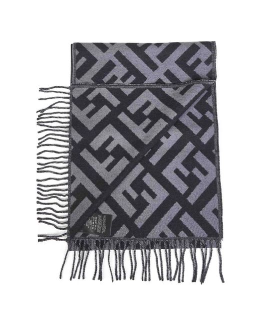 Fendi Gray Winter Scarves for men