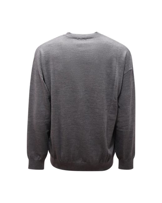 Armani Wollpullover Grau Melange Stilvolles Modell in Gray für Herren