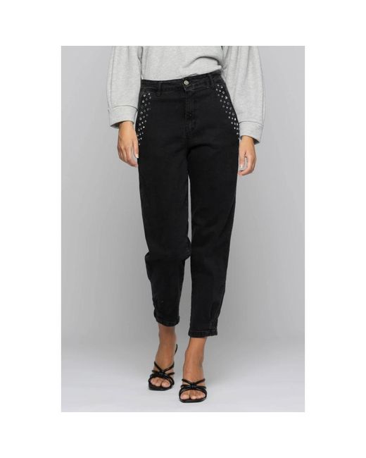 Kocca Cropped Jeans in het Black