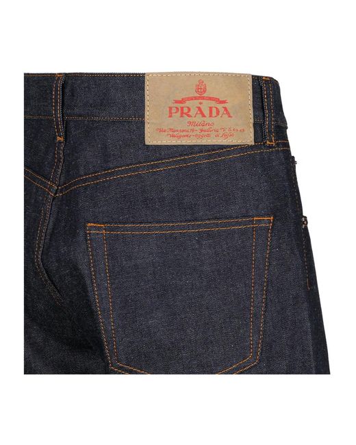 Prada Dunkelblaue denim jeans klassische passform in Blue für Herren