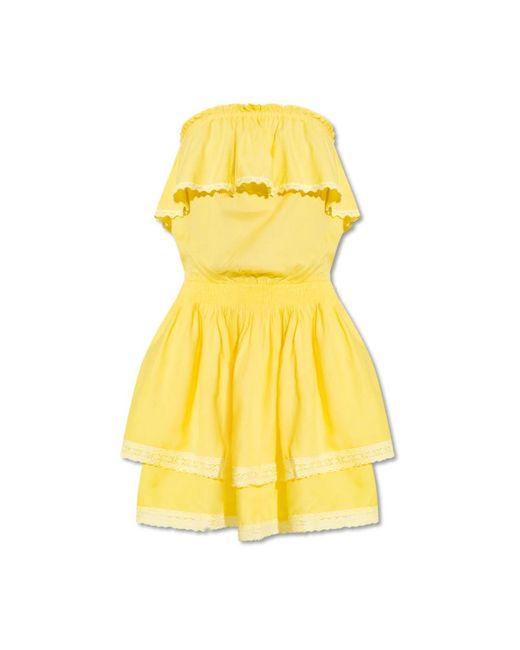 Melissa Odabash Yellow Salma strapless beach dress