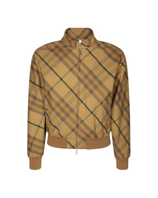 Burberry Jassen ,Katoen Bomberjack Stijlvolle Geribbelde Afwerking in het Green voor heren